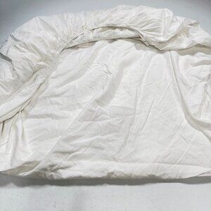 Pottery Barn queen fitted sheet solid white 100% egyptian cotton modern